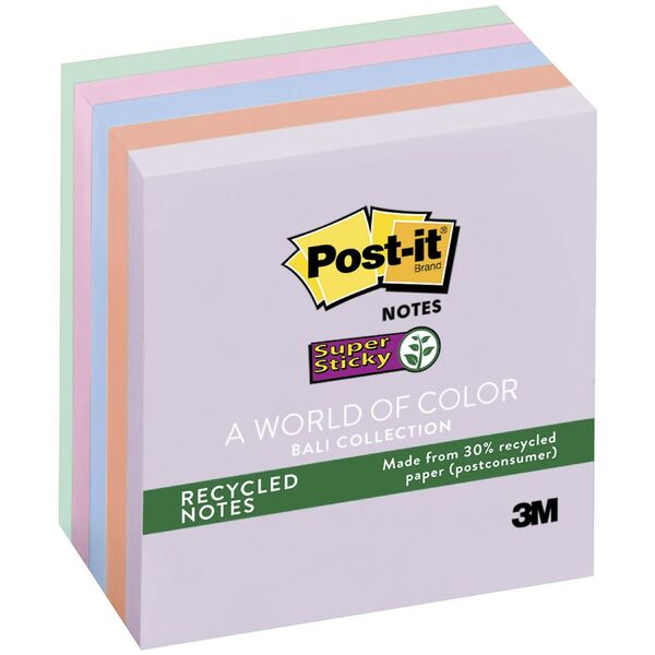 Post-It Note Super Sticky Bali 5 Cols 76x76mm 450sht
